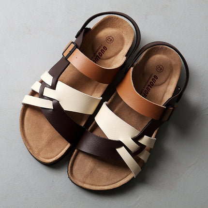 Sandalias de hombre azul blanco