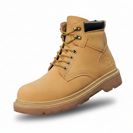 Botas estilo outdoor, color amarillo/marrón