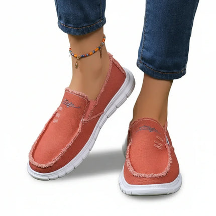Zapatos planos sin cordones con punta redonda para hombre