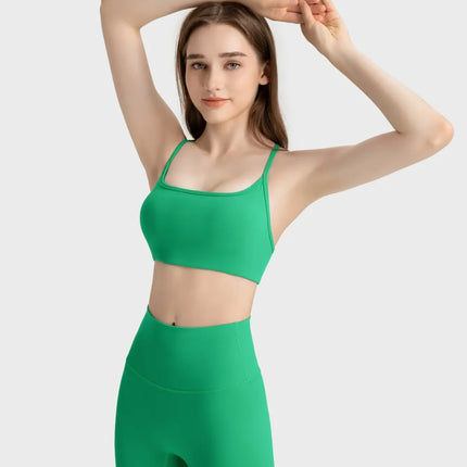 Camisola deportiva con espalda cruzada y escote redondo