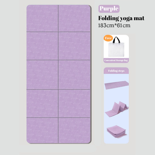 Esterilla de yoga antideslizante plegable para ejercicio y pilates