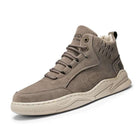 Zapatillas casual de ante vegano para hombre en color caqui