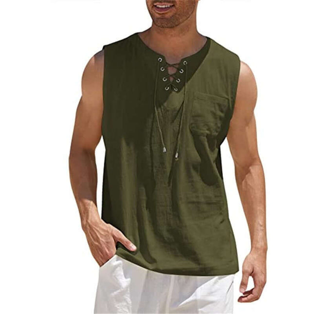 Camiseta sin mangas en algodón para hombre
