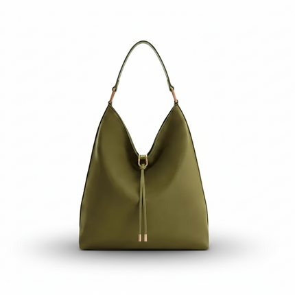 Bolso Tote de cuero verde oliva