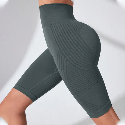 Seamless Butt-Lifting Fitness Pants with Tummy Control and High Waist Peach Bottom Yoga Shorts - tugranalmacen.com