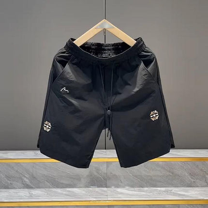 Pantalones cortos bordados de poliéster para hombre