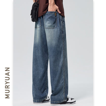 Pantalones de lino para hombre corte recto y ajuste suelto