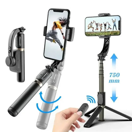 Estabilizador Gimbal Q08 para Móvil - Bluetooth Selfie Stick Trípode