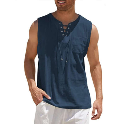 Camiseta sin mangas en algodón suave para hombre