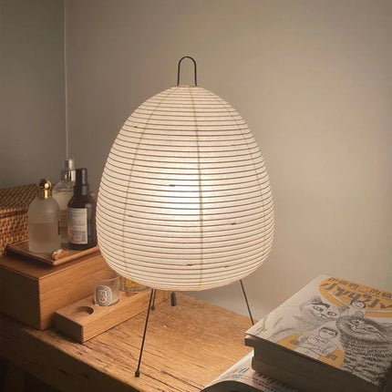 Lámpara de mesa de papel de arroz retro japonesa estilo wabi sabi - tugranalmacen.com