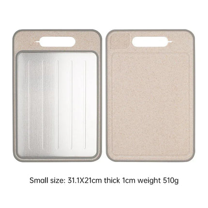Tabla de cortar de doble cara, tabla de cortar de aleación de aluminio con afilador - tugranalmacen.com