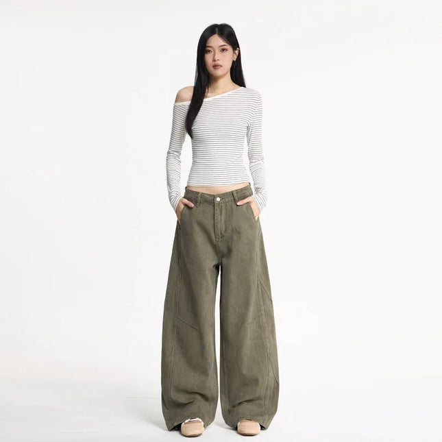 Pantalones vaqueros holgados informales para mujer f.seo - tugranalmacen.com
