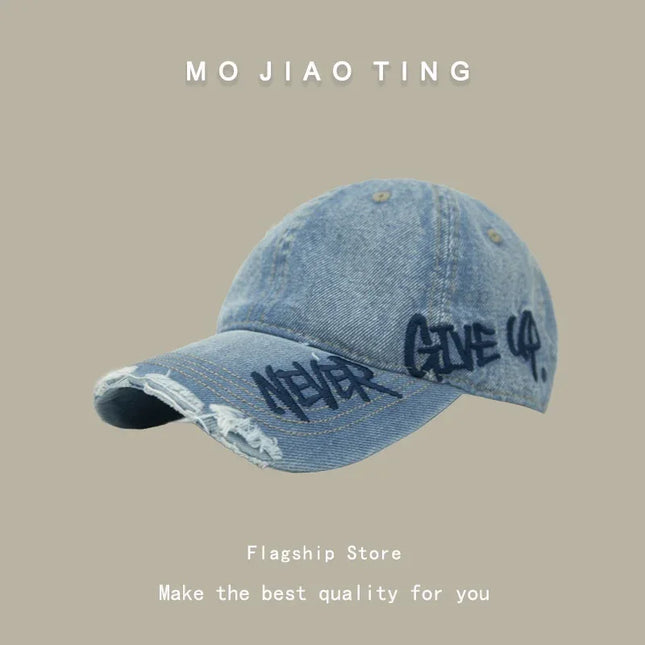 Gorra 'Never give Up' color azul