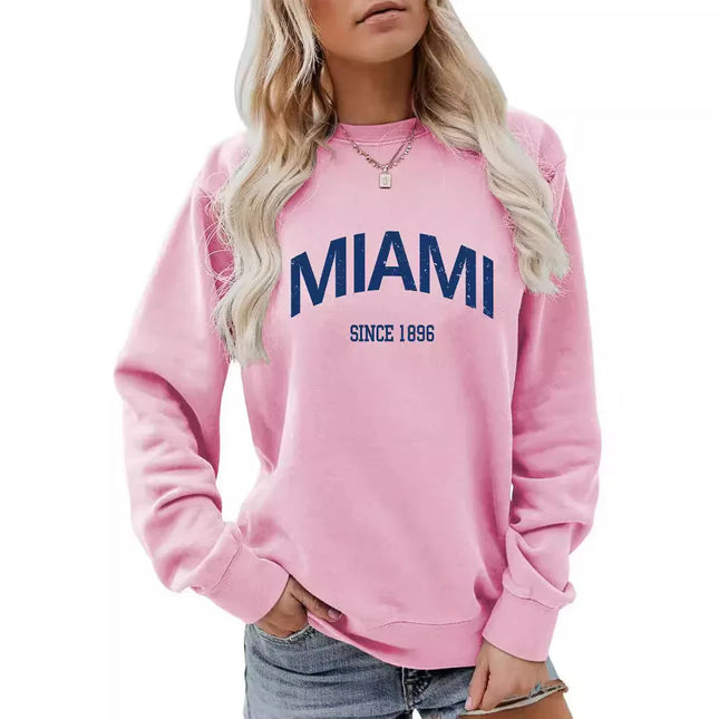 Sudadera cuello redondo estampado MIAMI - tugranalmacen.com