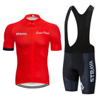 Conjunto de ciclismo de verano STRAVA Pro Team con badana de gel