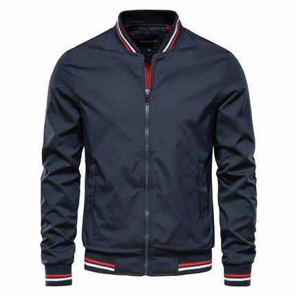 Chaqueta de béisbol para hombre con cuello alto y estilo casual