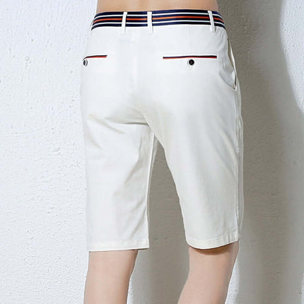 Pantalones cortos casuales de hombre Rilltoss con tejido elástico y antiestático color blanco
