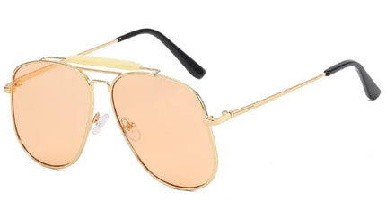 Gafas de sol piloto con marco metálico para mujer