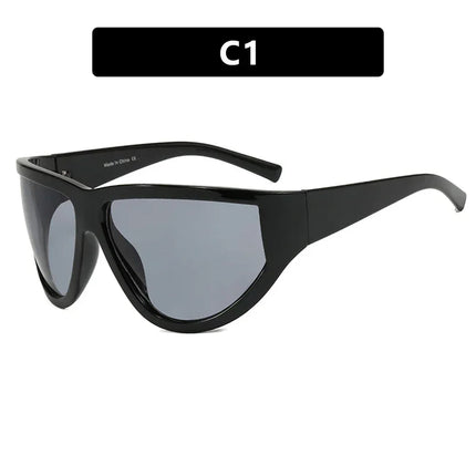 Gafas de sol de ciclismo con montura grande y un toque tecnológico futurista - tugranalmacen.com