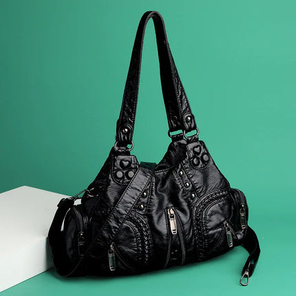 Vintage women's handbag large capacity single shoulder crossbody bag - tugranalmacen.com