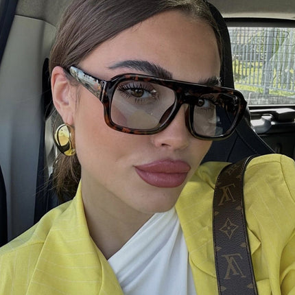 Gafas de sol cuadradas grandes para mujer con estuche incluido