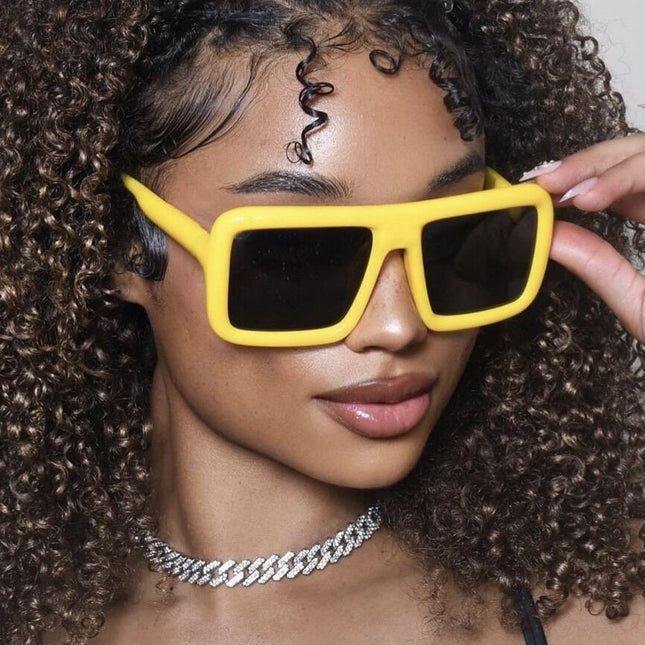 Gafas de sol cuadradas retro con protección UV