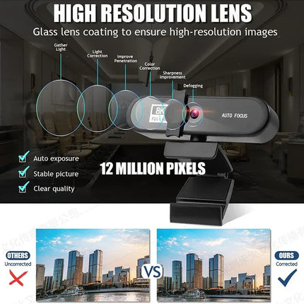 4k Beauty Auto Focus 1080p Computer Camera 8K Network USB Live Webcam 2K Drive Free - tugranalmacen.com
