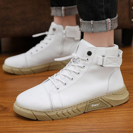 Botas de cuero para hombre con diseño elegante y caña alta