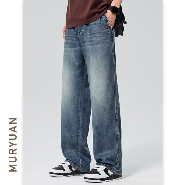 Pantalones de lino para hombre corte recto y ajuste suelto