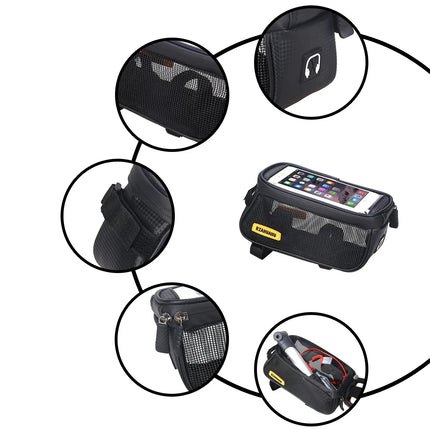 Bicycle Bag Golf Front Beam Bag Mountain Bike Headphone Audio Bag Mobile Phone Navigation Upper Tube Bag Riding Accessories - tugranalmacen.com