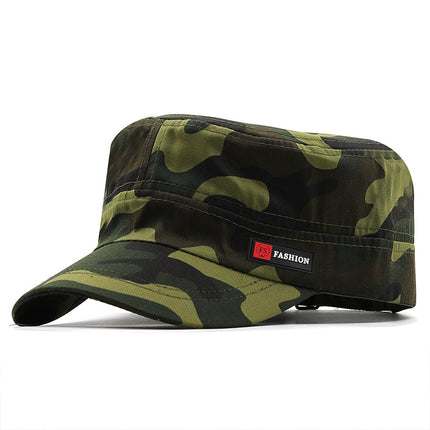 Gorra plana FS para hombre de estilo militar camo