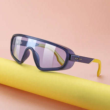 Gafas de Sol Envolventes de Mujer  Steampunk UV400 Color Azul