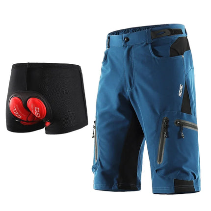 Pantalones cortos para Ciclismo MTB - Descenso color Azul con Culotte