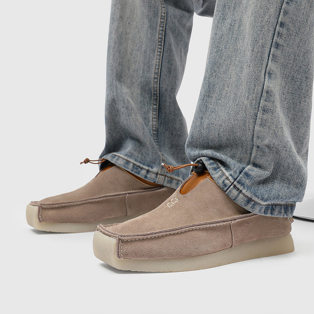 Zapatos de gamuza sin cordones para hombre en varios colores