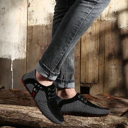 Zapatos ligeros y transpirables para hombre, color negro