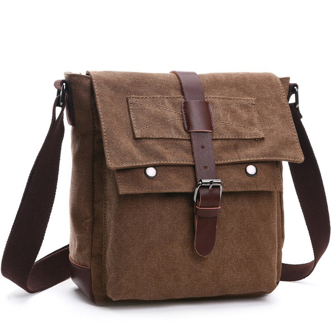 Bolso mensajero vintage color khaki