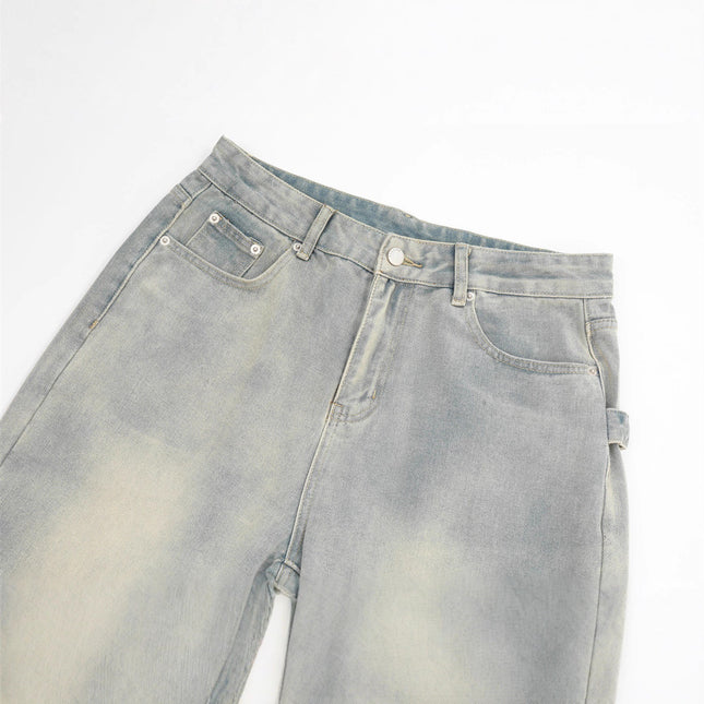 Jeans sueltos hombre color barro amarillo estilo urbano