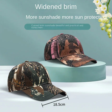 Gorra de béisbol de camuflaje para hombre con ala ancha, protección solar para exteriores, ajustable. - tugranalmacen.com