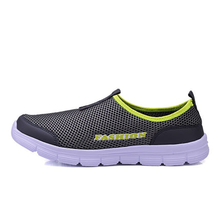 Zapatillas hombre transpirables para running con malla y suela de goma