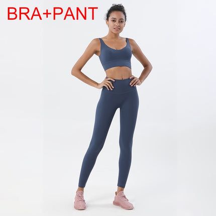 Conjunto de 2 piezas de yoga deportivo Soisu