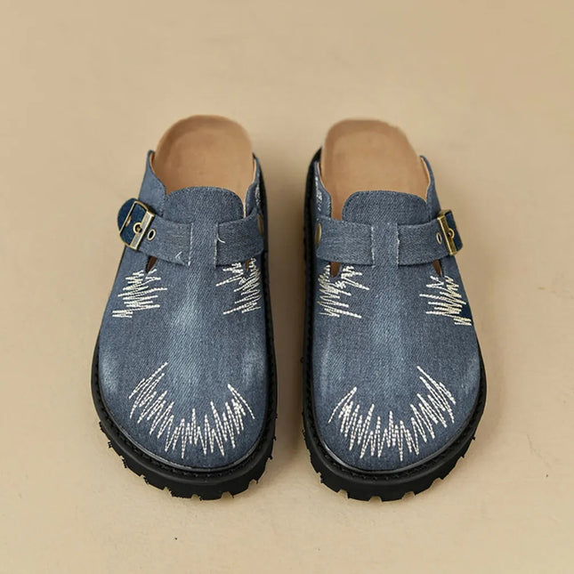Mocasines con plataforma de microfibra