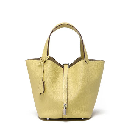 Head layer cowhide bucket bag women's leather high-end handbag - tugranalmacen.com