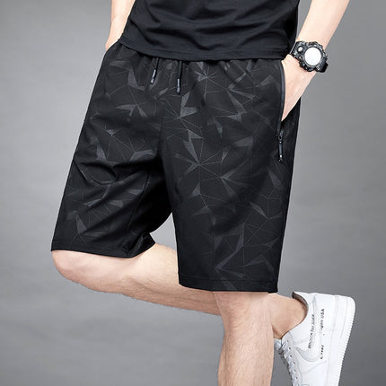 Pantalones cortos de seda de hielo para hombre verano