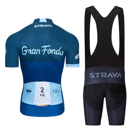 Conjunto de ciclismo de verano STRAVA Pro Team con badana de gel