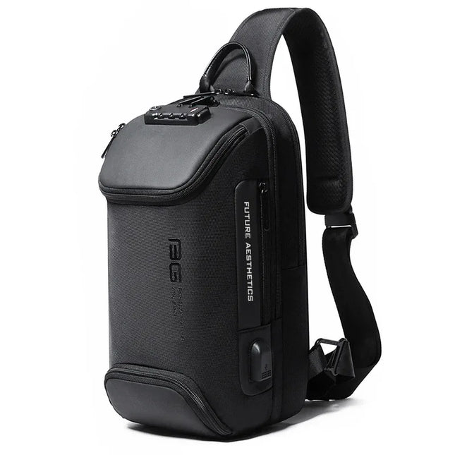 Mochila de pecho BANGE, antirrobo y con tecnología USB - tugranalmacen.com