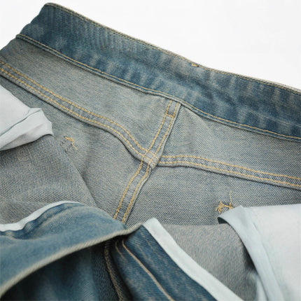 Jeans sueltos hombre color barro amarillo estilo urbano