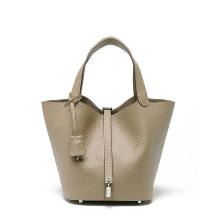 Head layer cowhide bucket bag women's leather high-end handbag - tugranalmacen.com