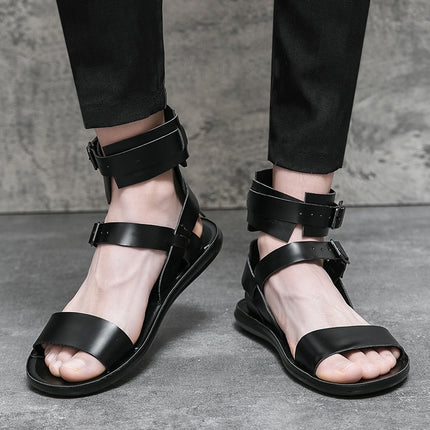 Sandalias romanas para hombre, ligeras y cómodas para la playa