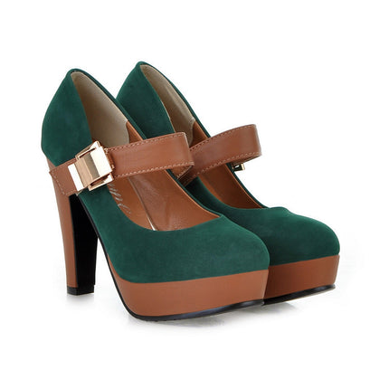 Zapatos plataforma mujer color verde