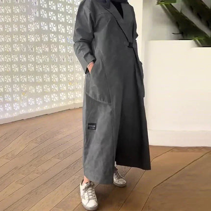 Chaqueta cortavientos informal de estilo largo - tugranalmacen.com